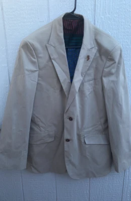 NUEVO Blazer Robert Graham Para Hombre 40 Reg 40R Beige Tostado Foto 1 de 4