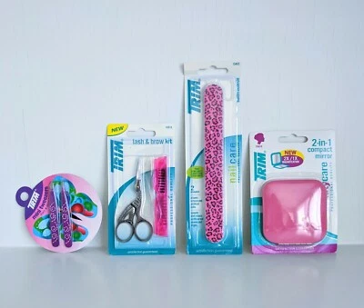 Borde - Mini pinzas, limas de uñas, kit de pestañas y cejas, espejo compacto 2 en 1 - Nuevo Foto 1 de 2