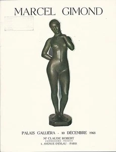 RARE – MARCEL GIMOND DRAWINGS SCULPTURES Catalog Palais Galliera Paris 1968 - Picture 1 of 1