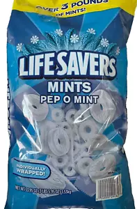 Life Savers Pep-O-Mint Breath Mint Bulk Hard Candy Bag 53.95 oz Lifesavers - Picture 1 of 8