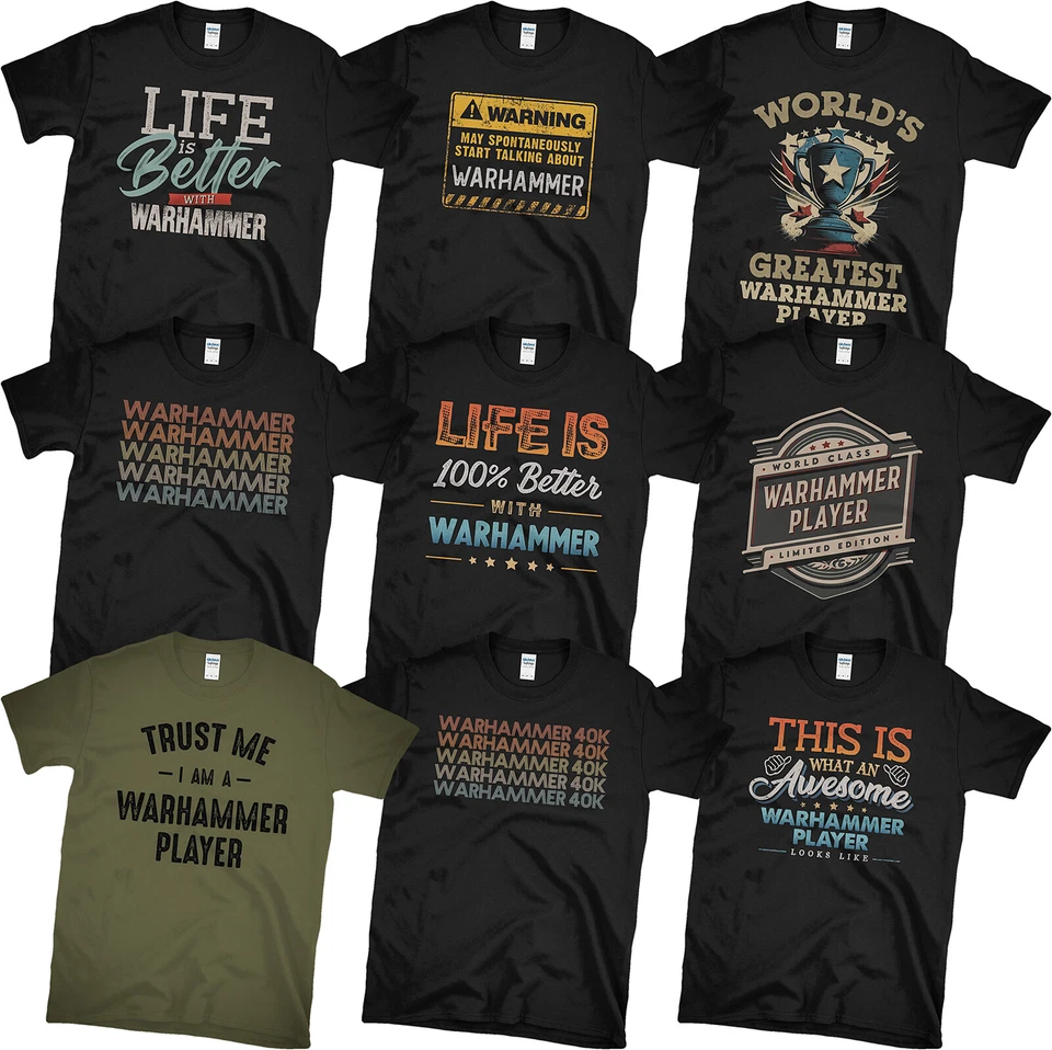 WARHAMMER T-SHIRTS. PICK FROM OUR AWESOME & FUNNY DESIGNS. PERFECT GIFT IDEA 40k - Image 1 of 2