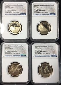 2022-S NGC PF70 ~4 COIN SET INNOVATION PROOF $1 SET EARLY RELEASES SHIPS NOW!
