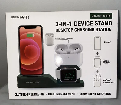 Desktop Charging Station 3 in 1 Device Stand Desktop Apple Charging Station - Image 1 of 2