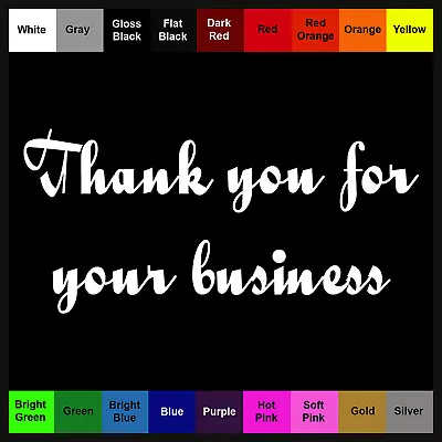 Thank you Sticker - Business Sign Thankyou Decal - Image 1 of 2