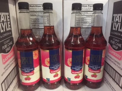 (Case of 4) Tate & Lyle Gourmet Sugar Cane Syrup, Raspberry -  25.4 oz each NEW - Image 1 of 3