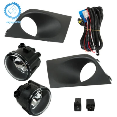 Luces antiniebla de conducción de parachoques para Nissan Versa 2007-11 claras izquierda+derecha con bisel+interruptor Foto 1 de 4