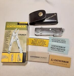 Leatherman Crunch The Original Multi-Tool W Leather Sheath NEW OLD STOCK!
