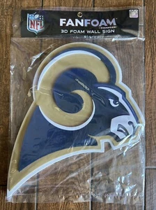 New NFL LA Rams 3D Fan Foam Logo Wall Sign Foamheads - Picture 1 of 2