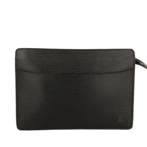Louis Vuitton Epi Pochette Homme Leder Clutch Tasche Schwarz /8BE0672 - Bild 1 von 12