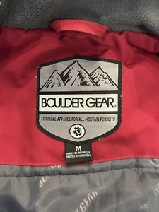 Boulder Gear Tech Apparel Red/Tan Jacket Youth M Hooded Ski Coat 9318R - Picture 1 of 9