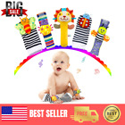 5PCS Soft Baby Wrist Rattle Foot Finder Sock Set Plush Stuffed Infant Toy