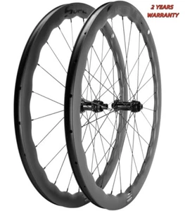 Superteam Ruote Freno a Disco 45mm Strada Carbonio Set Ruote 700C 25mm Tubeless HG/XDR - Foto 1 di 11