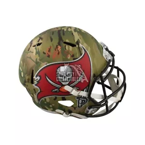 Rob Gronkowski Autographed Buccaneers Camo Replica Full-Size Football Helmet BAS - Picture 1 of 1