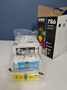 Epson T786120-BCS DURABrite Black Color Cartridges Ink Cyan Yellow ( NO Magenta - Picture 1 of 4