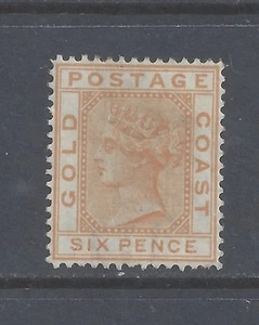 GOLD COAST QV 1876 6d ORANGE WMK CROWN CC PERF 14 MINT NEVER HINGED SG8 - Picture 1 of 2