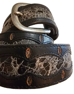 Size 36 STETSON Black Full Grain Leather Belt - Picture 1 of 6