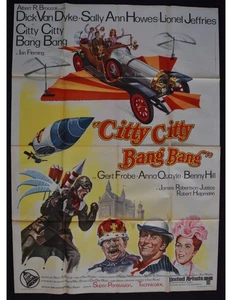 Cartel CITTY CITTY BANG BANG Dick Van Dyke Howes Hughes Auto Car A34 - Imagen 1 de 1