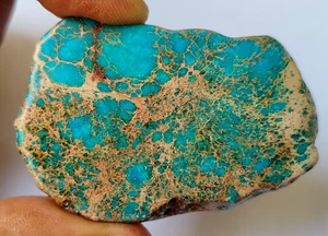 103.30 Ct. Natural Nevada Blue Ridge Turquoise Polished Untreated Rough Gemstone - Picture 1 of 7