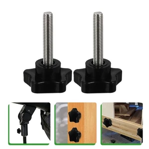 2 Pcs Manual Knob Screws Knurled Thumb Star Handles Mechanical Nuts Replacement - Picture 1 of 7