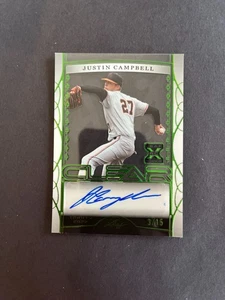 X rookie card Justin Campbell Auto short print SP SSP 3/15 signed GREEN CLEAR - Picture 1 of 1