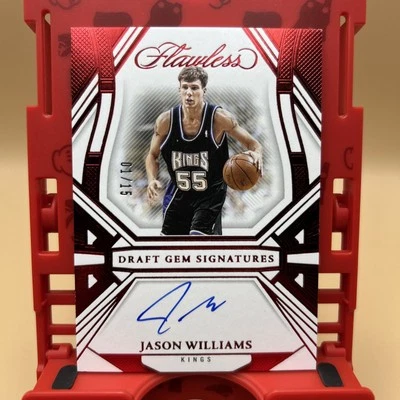 JASON WILLIAMS 2022-23 Panini Rubí Impecable EN TARJETA AUTO Kings 1/15 Foto 1 de 3