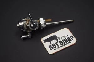 Dragbike KZ Z1 73-80 OEM Chrome Dual Outlet Fuel Tank Valve Petcock 900 Kawasaki - Picture 1 of 8