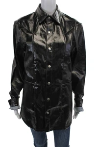 Rick Owens Women's Long Sleeves Button Up Fog Pocket Outer Wear Black Size 48 - Picture 1 of 6