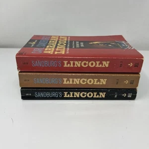 Carl Sandburg's Abraham Lincoln Volumes 1, 2, 3; Dell Paperback Laurel Edition - Picture 1 of 14