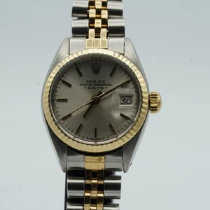 ROLEX OYSTER PERPETUAL DAMEN UHR 26MM STAHL/GOLD 6917 AUTOMATIK SCHÖN VINTAGE 2 - Picture 1 of 8