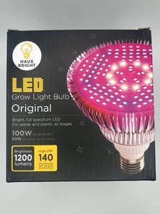 150 LED Vollspektrum Hydrokultur Grow Glühbirne mit E27 Sockel 1200 Lumen - Bild 1 von 10