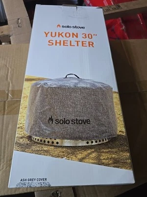 New Solo Stove Yukon Shelter - Fire Pit Cover PVC Coated Waterproof 30” Gray