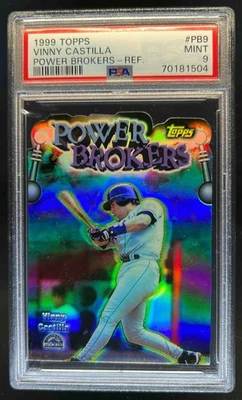 Topps Vinny Castilla Power Brokers 1999 refractor #PB9 Rockies PSA 9 Foto 1 de 2