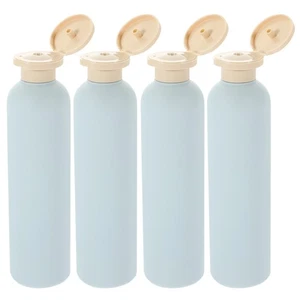 4 Pcs Lotion Bottle Travel Shampoo Conditioner Clear Empty Refillable Container - Picture 1 of 12