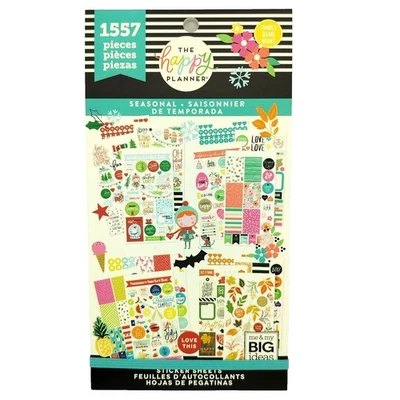 NUEVO The Happy Planner Crea 365 Hojas de Adhesivos de Temporada 1557 Piezas Foto 1 de 3