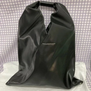 Bolso de Mano de Cuero MM6 Maison Margiela Bolso Japonés Mediano Negro FS - Imagen 1 de 4