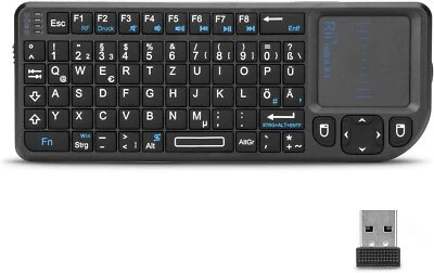Rii X1 Mini Tastatur Wireless, Kabellos Tastatur mit Touchpad, Smart TV Tastatur - Bild 1 von 4