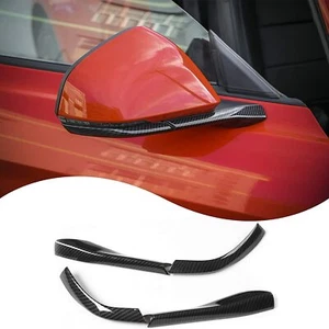 Accesorios de cubierta de espejo retrovisor lateral de fibra de carbono para Ford Mustang 2015+ - Imagen 1 de 8