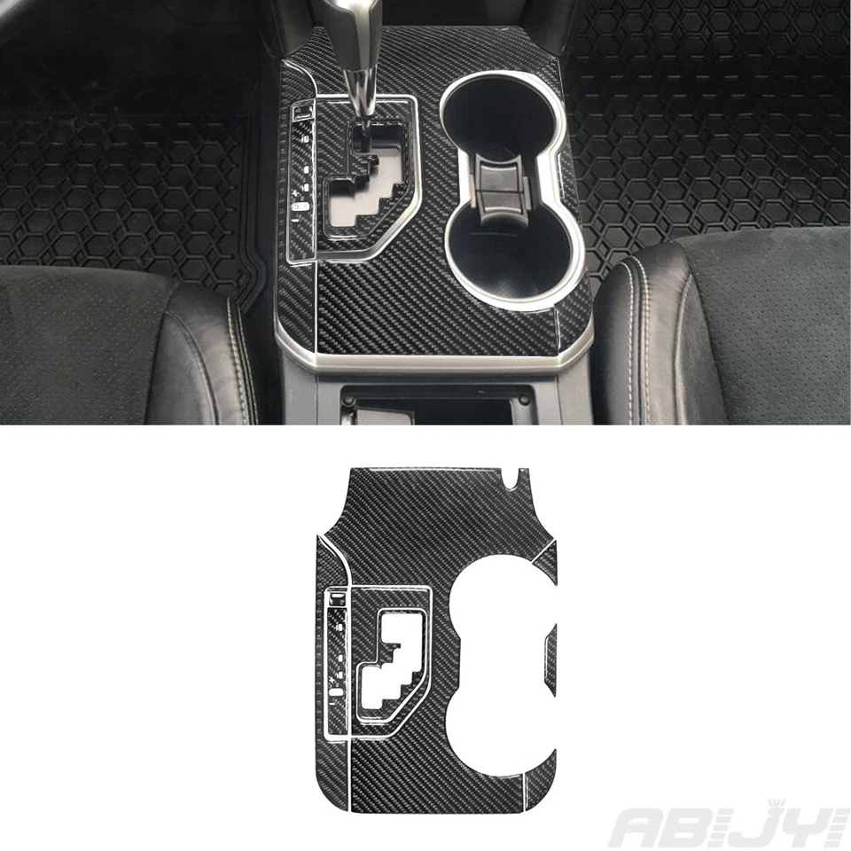 10Pcs Carbon Fiber Console Gear Shift Cover Trim For Toyota Camry 2012-14 Type B - image 1 of 4