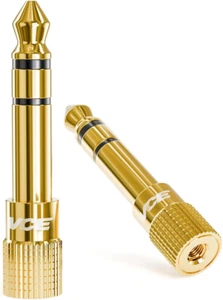 Adattatore Jack 6.3 3.5 Placcato in Oro, Adattatore Jack Cuffie Da Piccolo a Gra - Foto 1 di 12