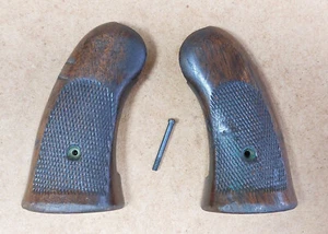 Vintage wood Harrington & Richardson H&R revolver pistol grips - Afbeelding 1 van 7