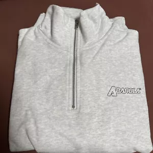 Adanola Oversized Funnel Neck Zip Sweatshirt - Light Grey Melange Size XL - Picture 1 of 10