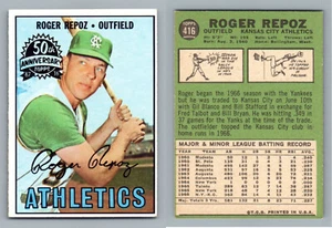 2016 HERITAGE 1967 TOPPS 50th ANNIVERSARY BUYBACK 416 ROGER REPOZ A's - Picture 1 of 1