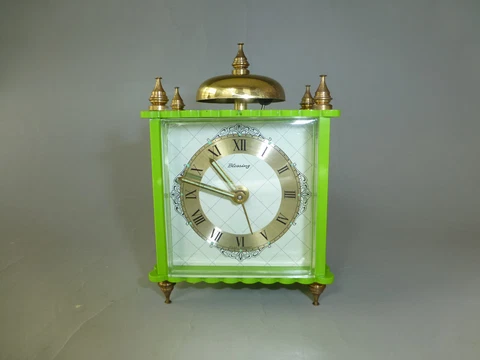 Vintage German Made Blessing Mechanical Bell Alarm Clock Just Fully Serviced Cover