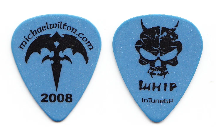 Queensryche Michael Wilton Blue Guitar Pick - 2008 Tour - Image 1 of 1