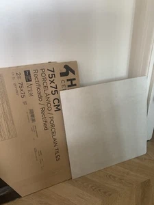 Rectified Matt Grey Concrete Effect Porcelain Floor Tiles - Picture 1 of 3