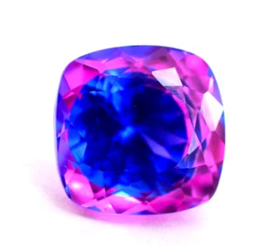 AAA 9,7 ct + natürlicher zweifarbiger Pitambari Saphir Kissen zertifiziert Edelsteinschliff - Bild 1 von 6