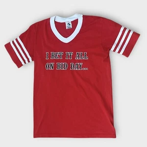 Camiseta I Bet It All On Bid Day Jackpot Cuello Rojo Blanco Talla S - Imagen 1 de 7