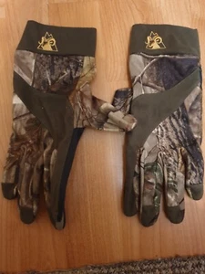 Rocky Gloves Womens Lightweight Dri-Fit Running Run Green Camo Fleece - Picture 1 of 4