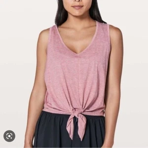 ❤️ Lululemon Knot on a tie tank in pink heather J43 - Picture 1 of 5