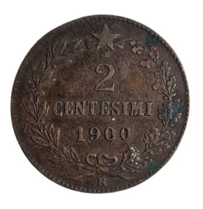 HN Regno d'Italia. Umberto I (1878-1900). 2 centesimi 1900R Cu. Gigante, 62 b771 - Picture 1 of 2